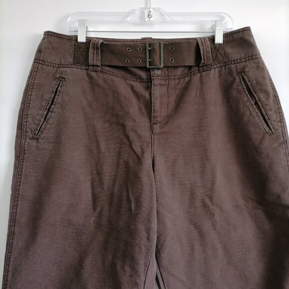 Sonoma Life + Style Womens Brown High Rise Corduroy Straight Capri Pants Size 16 - Picture 2 of 6